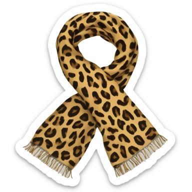 Leopard Print Scarf sticker