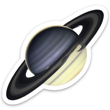 saturn with rings that are two hundred times biger sticker