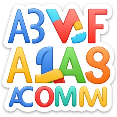 I Alphabet sticker
