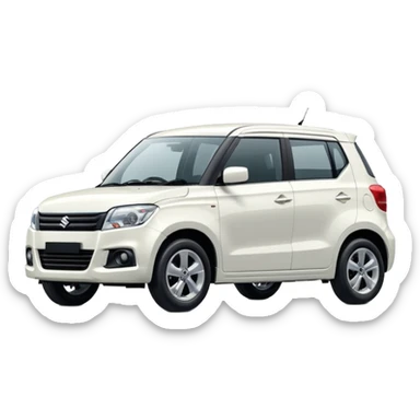 Suzuki Brezza white colour car emoji  sticker