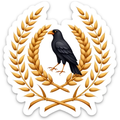 weat and crow runic blason emblem sticker