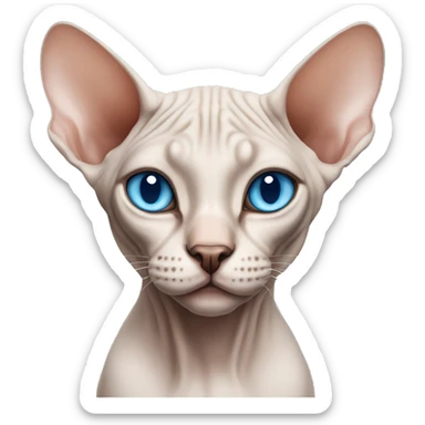 Sphynx cat with blue eyes sticker