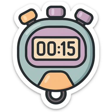 sports timer digital stopwatch icon-color-outlined style detailed shading thin clean outlines soft rounded features pastel palette #98B5BC #B5B3C1 #C9A3C9 #E4C0CA #F7DCD1 #F7C0AA Japanese pop art sticker look highly detailed vector clarity soft lighting subtle shadows transparent background sticker