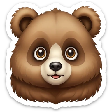 Cute bear cub with big eyes sticker