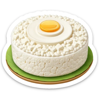 Cottage cheese on a rice cake  sticker