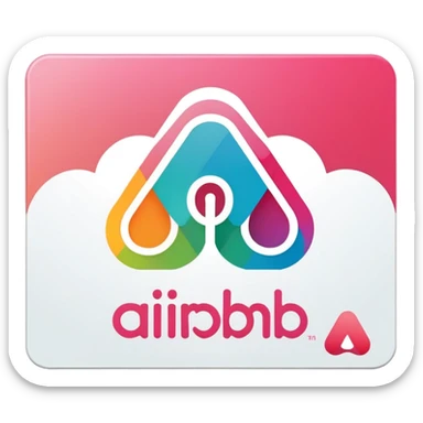 gift card with logo airbnb sticker