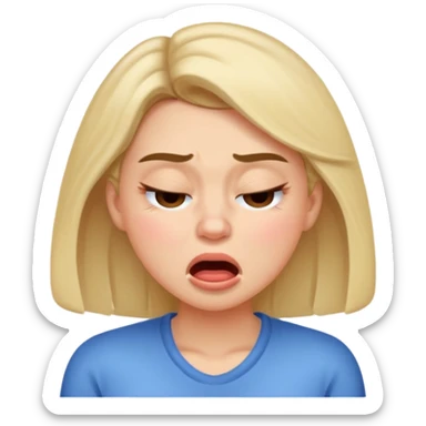 Woman mid-sneeze with puffed cheeks










 sticker