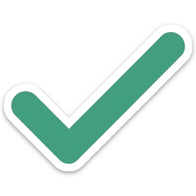 tick icon, lineal color icon style, modern and friendly sticker