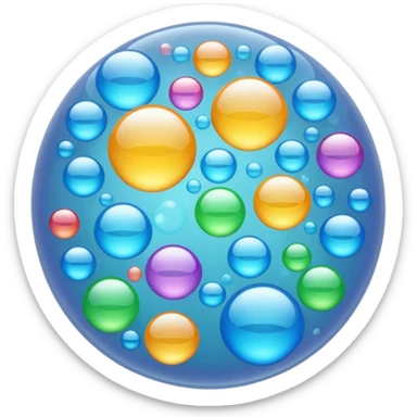 many bubbles sticker