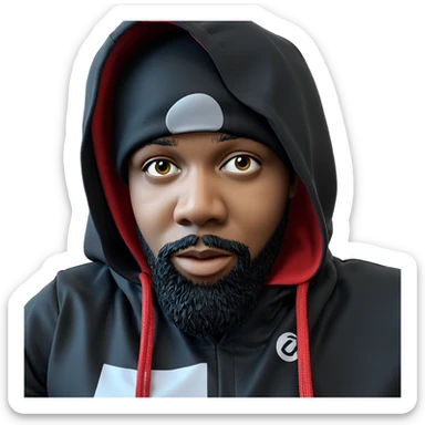 boy in hooded stare sticker