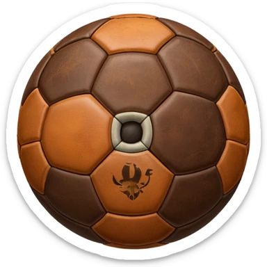 1800's brown soccer ball sticker
