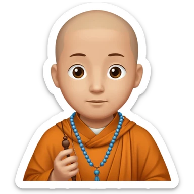  prayer beads of monk sticker