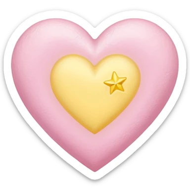 pastel heart with a soft pastel star sticker