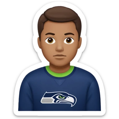 Create an emoji of me with a seahawks sweater sticker