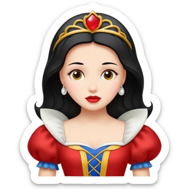 sash with snowwhite's face on it sticker