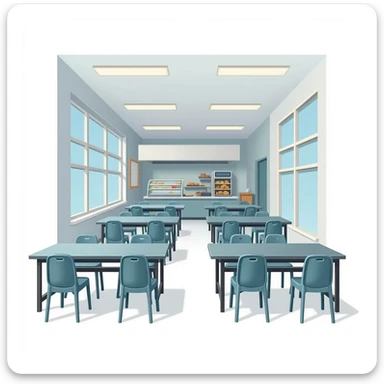 School Cafeteria Inside sticker