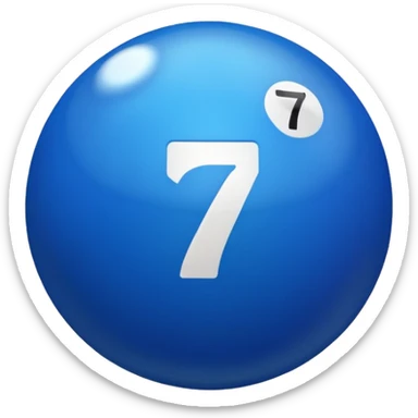 pull ball with the number 7th blue sticker