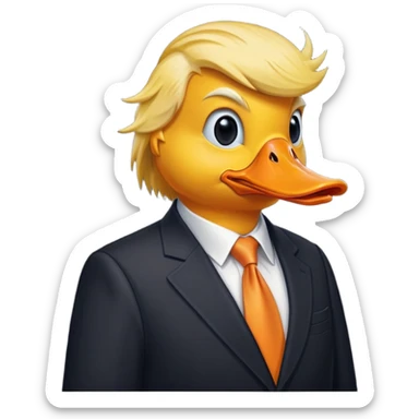 Donald trump as a duck sticker