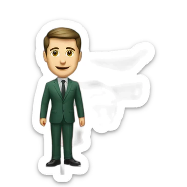 zelensky president with russian flag sticker