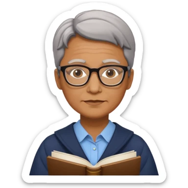 middle aged, The wise librarian sticker