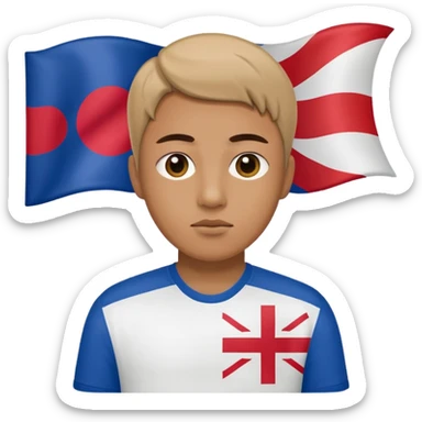 Korean flag combined with england emoji sticker
