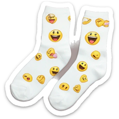 socks white sticker