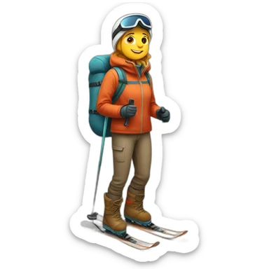 alpine landfolk skier full body sticker