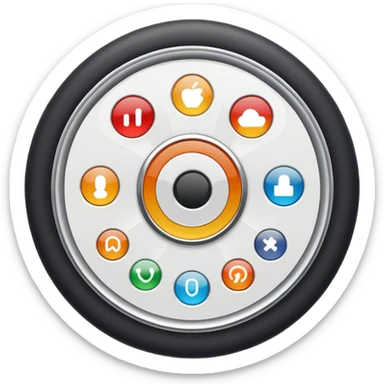 Genrate for me a settings wheel like an iphone sticker