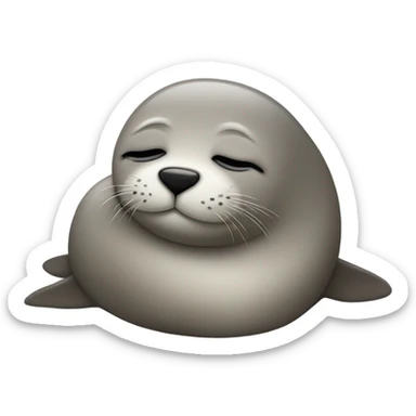 Cute seal sleeping  sticker