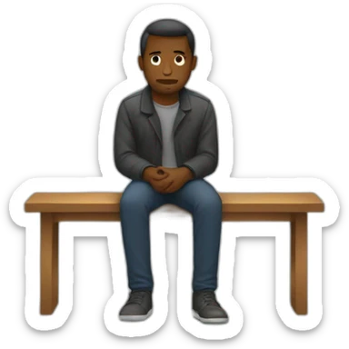 Man sit-in alone sticker