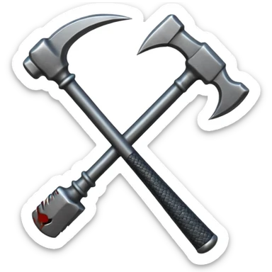 The Sickle and Hammer are dark gray and crossed sticker