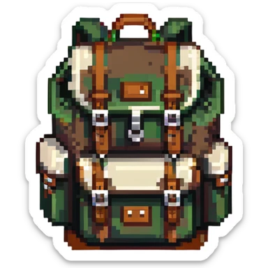 camping hiking backpack sticker