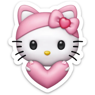 hello kitty heart sticker