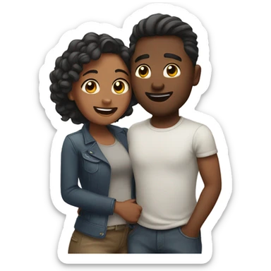a couple in love sticker