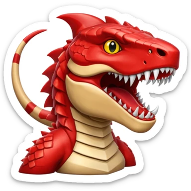 glitter red apex predator sticker