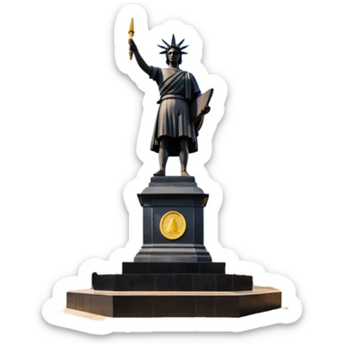 The Statue of Independence on Main Square in Ukraine sticker