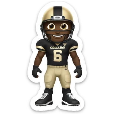 Spider-Man wearing a university of Colorado football uniform sticker