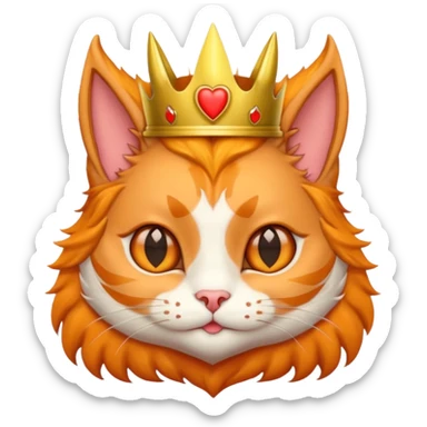 Give me a random emoji  to make the popular emoji cats   it has to have horns like the hearts have to be the ears, but give me a accessory ideas, give me some emoji accessory I dirt that could help sticker