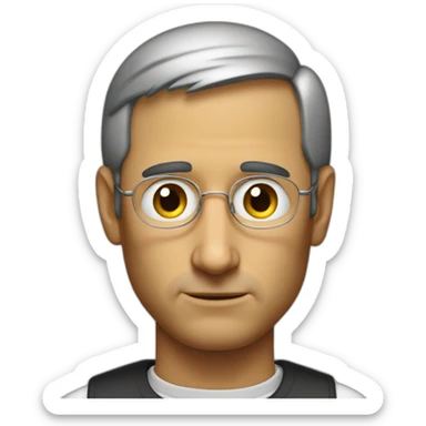 90s Steve Jobs with a sad tear running down his face similar to the Indian in the littering commercial  sticker