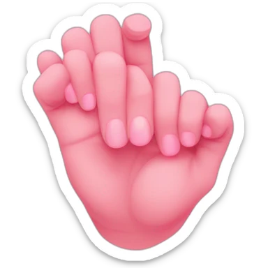 pinkies (fingers) intertwined like a promise sticker