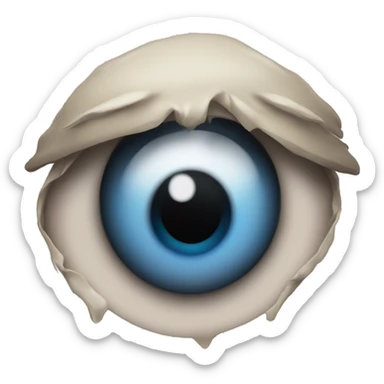 Eye with smeared maskara sticker