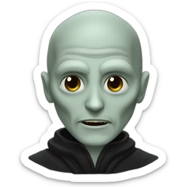 Lord Voldemort as nice guy sticker