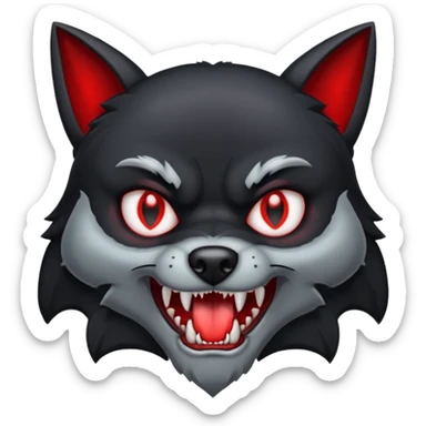 vampire dog sticker