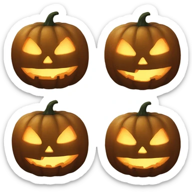 Cool glowing Jack-o-lantern sticker