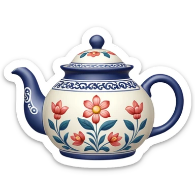 teapot with design on it sticker