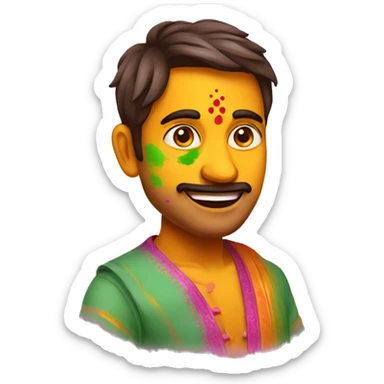 holi gulaal sticker