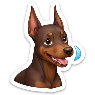 Crying Laughing Doberman sticker