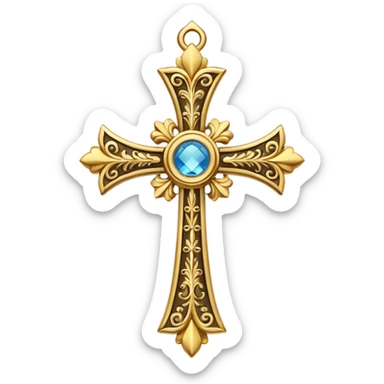 Chrome Hearts Gold Cross sticker