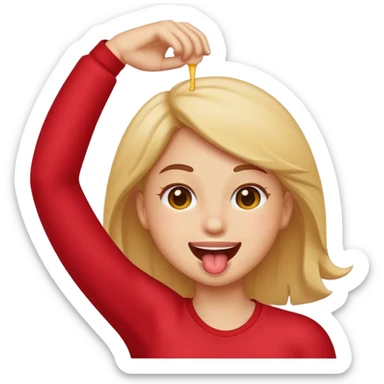 emoji licking armpit sticker