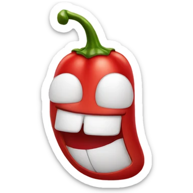 red chili pepper cute smiling sticker